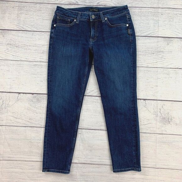 Silver Jeans Suki sz 29 Skinny Crop Dark Wash Inseam 24.5" - Picture 1 of 9